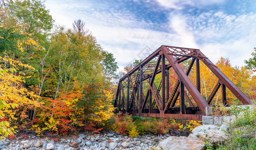 铁克劳福德诺契州公园大桥新罕布什尔河旅游图片