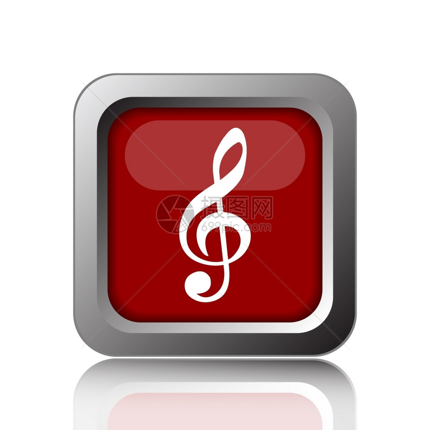 乐器音会商业白色背景上的音乐笔记图标互联网按钮Name图片