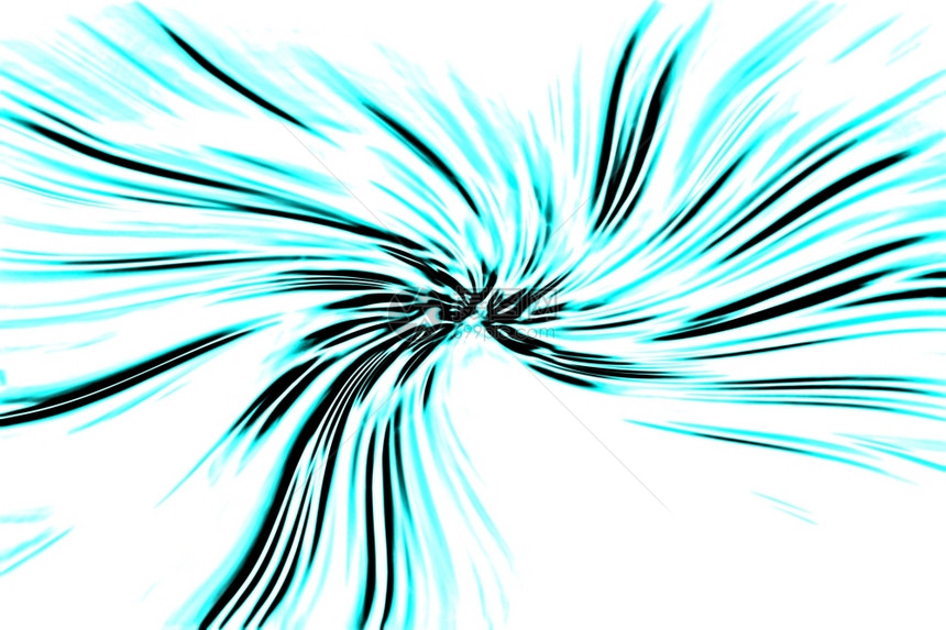 力量流动的想像白色背景上的抽象蓝色旋涡图片