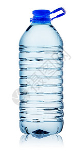 象征瓶装水将处理器隔在白色背景上瓶装水加处理器塑料液体图片