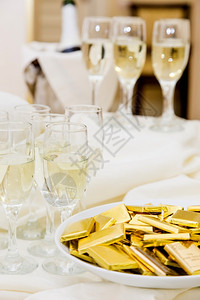 酒吧餐饮好客香槟和小点心在wecometable为派蒂活动婚礼图片