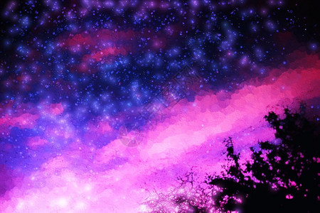 行星插图粉色和紫夜星图示背景Bink和紫色夜星图示背景hd布奇图片