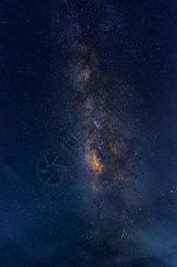 夜晚天空中的银河星空背景图片