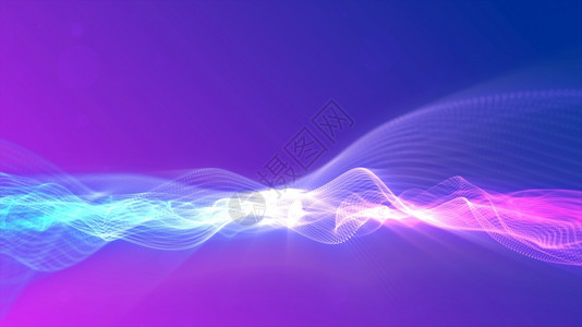 抽烟声音数字粒子波流技术背景概念科学图片