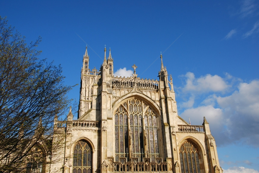 著名的Gloucester大教堂英国联合王的城市图片