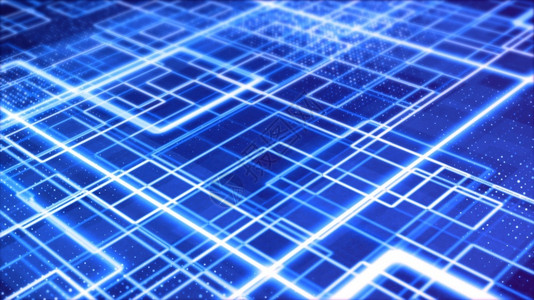 技术艺网络数字蓝线几何背景抽象图片