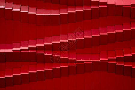 质地红色的优雅现代红墙背景抽象和几何条形图案的阳光和阴影图片