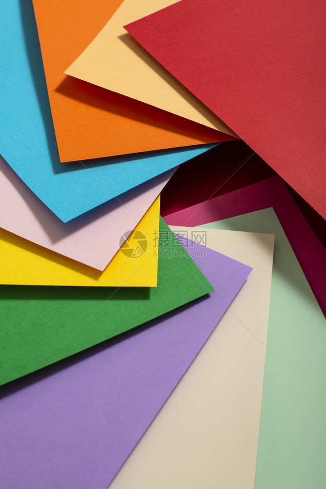 哑光的抽象多彩纸组成图文设计Empactmulticpaperconditions材料几何的图片
