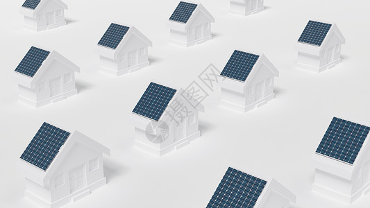 象征生态的干净绿色能源和清洁生态概念太阳住房S3D招标图片
