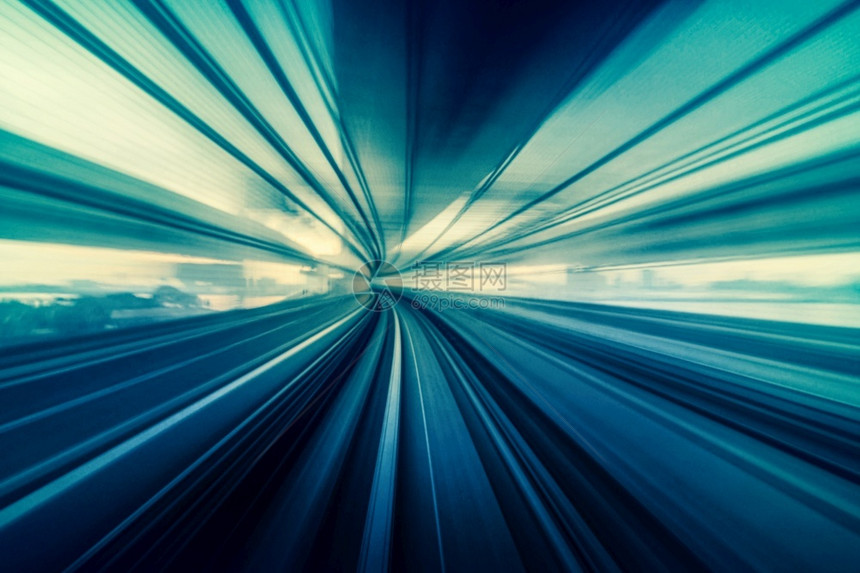 运动东京曲线隧道未来和创新技术概念之间线条移动的模糊点电路远期和创新技术概念图片