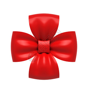 剪裁生日白底3D插图D丝带礼品弓在白色背景上隔绝情人节图片