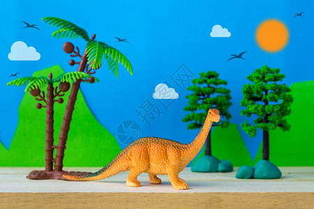 古埃尔公园自然滔天以野生模型背景为根据的布拉奇龙恐玩具模型爬虫设计图片