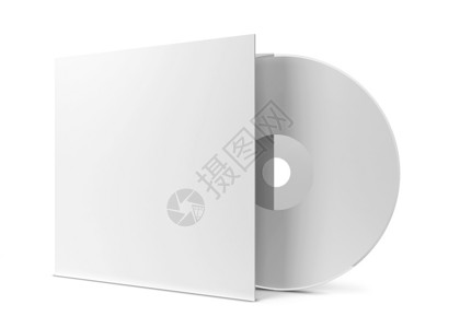 cd封面素材光盘备份数据白色背景上孤立的空白cd覆盖3D插图设计图片