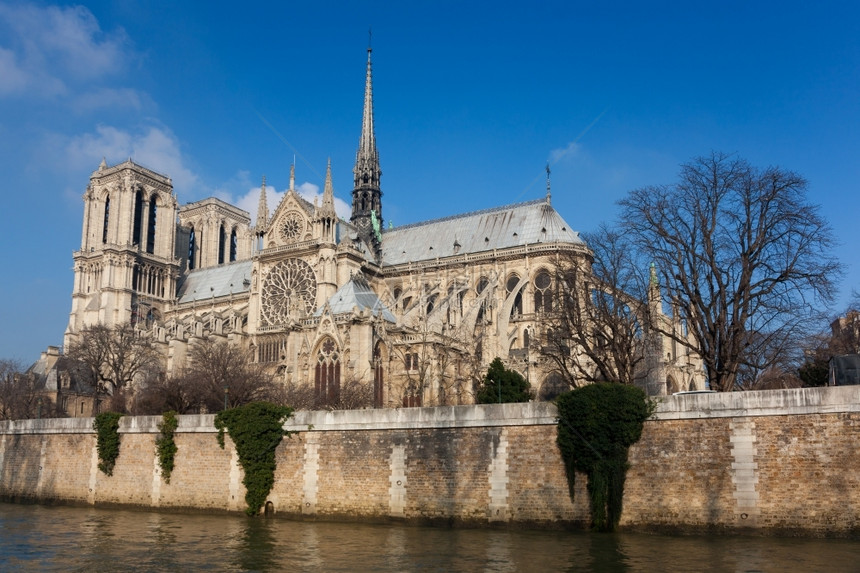 塔景观圣母大教堂巴黎法国伊尔德城市的图片