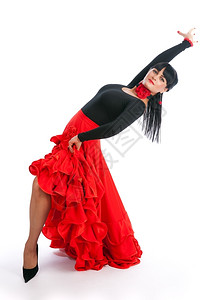 艺术跳舞女美丽的弗拉明诺舞者蹈比赛背景图片