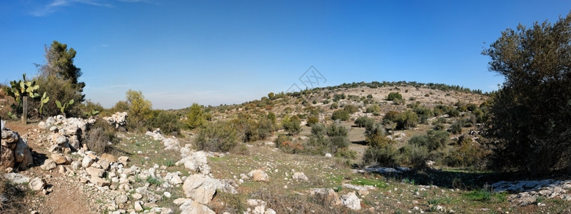 地中海山丘景观天干燥石头图片