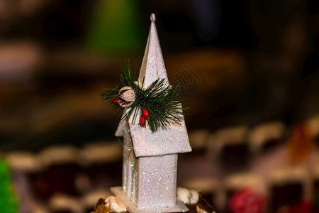小房子标题装饰作品玩具喜庆的圣诞装饰品季节和首设计图片