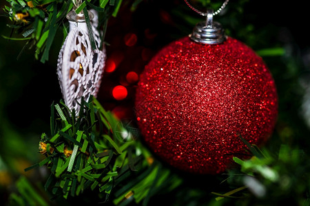 圣诞装饰品季节和首丰富多彩的问候假期图片