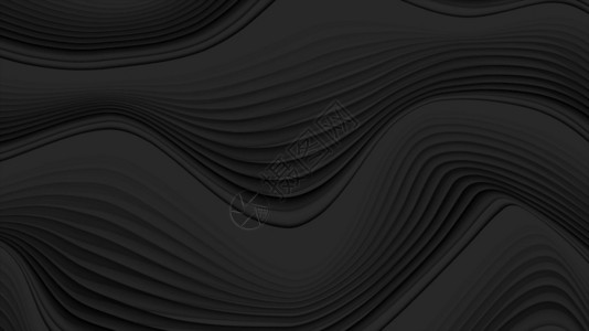 黑色液体抽象三度相冲突波浪背景折射的墙纸未来派背景图片