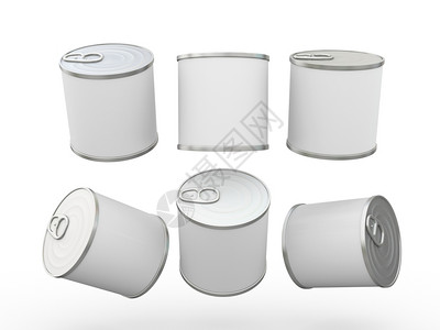 巴将军罐将军可以包装各种食品的白色空标签用于设计或艺术作品剪切路径包括xA为各种食品产设置白色空标签供设计或艺术品使用者复制设计图片