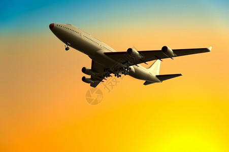 3D飞机起降的3D交接旅游在路上多于图片