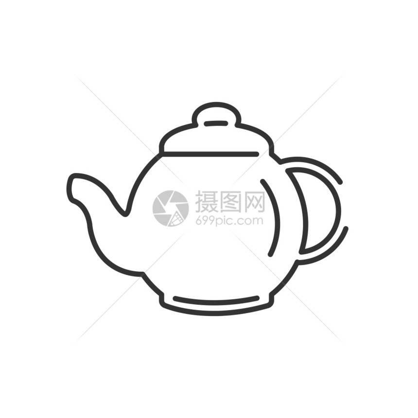 农业满的蒸汽线条样式草和茶叶图标图片