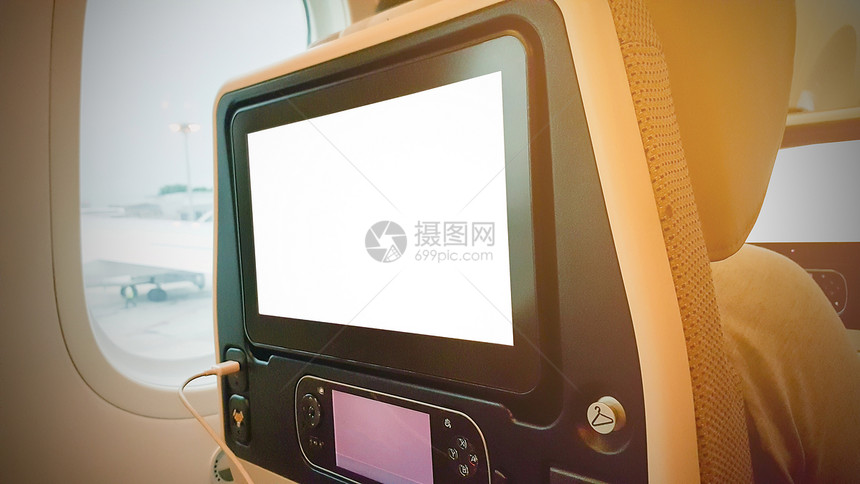 游戏椅子飞机娱乐技术的LCD后方座椅接合屏幕图片
