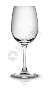 餐具白色背景上隔离的白葡萄酒空杯白葡萄空杯觯为了图片
