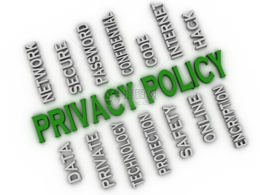 网络3d图像隐私政策议题概念词云背景互联网黑客图片
