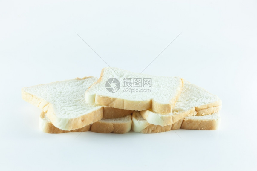 吃健康白底面的包盘大小平方面包板脆皮图片