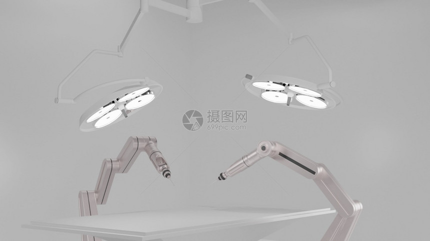 医疗的3号手术室装有灯的机器人动术健康智力图片