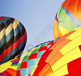 麦金通货膨胀为了五号热气球充用于一个早晨升天复制空间中心离开新泽西州气球节背景图片