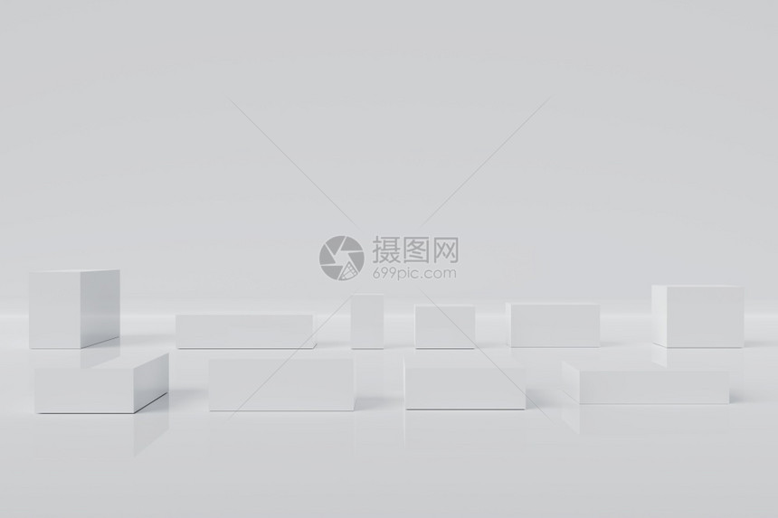 未来派艺术抽象白色立方体块移动画背景3d渲染抽象白色立方体块移动画背景3d渲染长方形图片