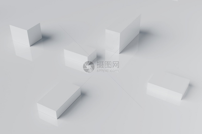 运动艺术长方形抽象白色立体块移动画背景3d渲染抽象白色立方体块移动画背景3d渲染图片