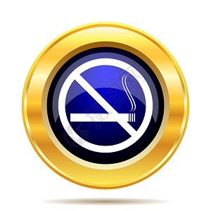 商业危险香烟在白背景上禁止吸烟图标互联网按钮label图片