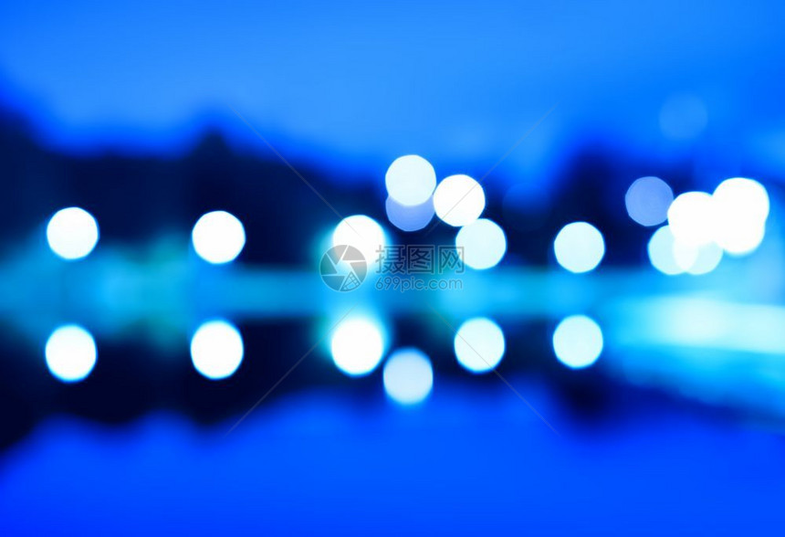 蓝色的运动夜间城市灯明亮背面反射景夜晚城市灯亮背面反射景hd抽象图片