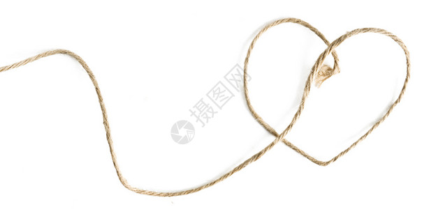 目的套索带有样本文字的白色背景上心形绳索工作室图片