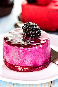 蓝莓蛋糕庆祝高清图片素材