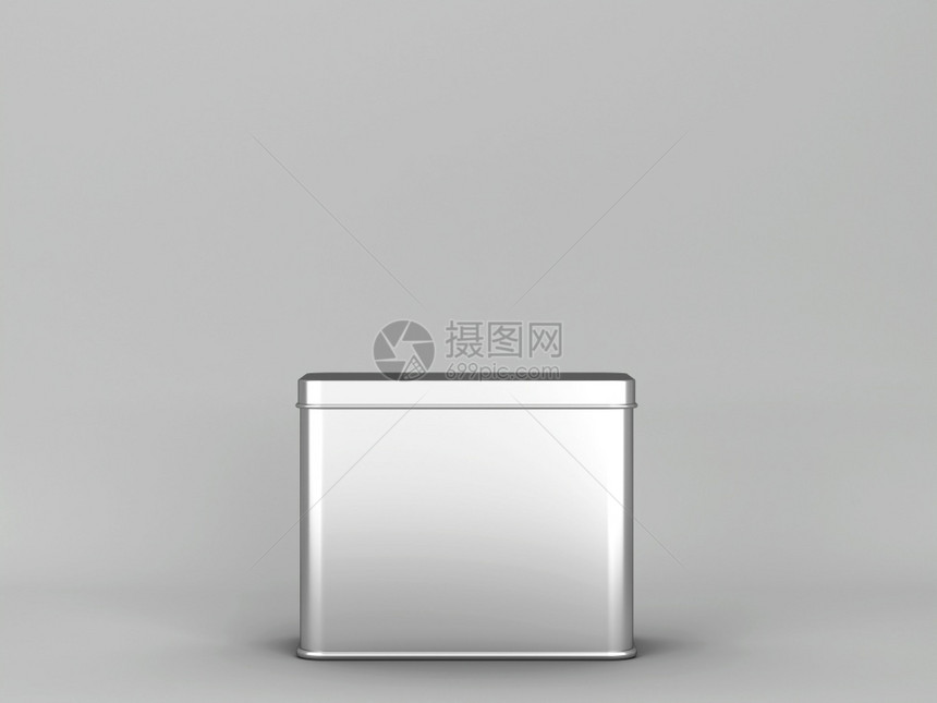 白锡可以在灰色背景上模拟3d插图工具箱灰色的目图片