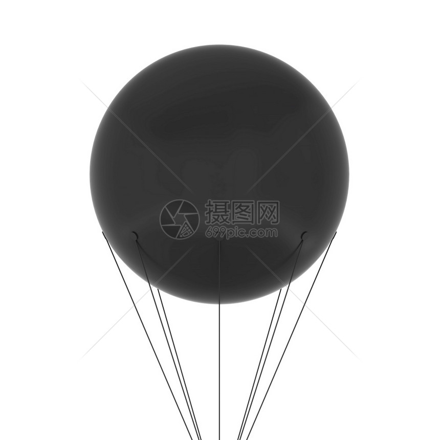 成功高的空气白色背景上孤立的可充气天空广告球3d插图图片