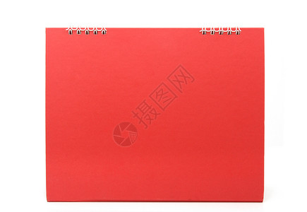 组织者信息今天白色背景上孤立的红色空白桌面日历红色图片