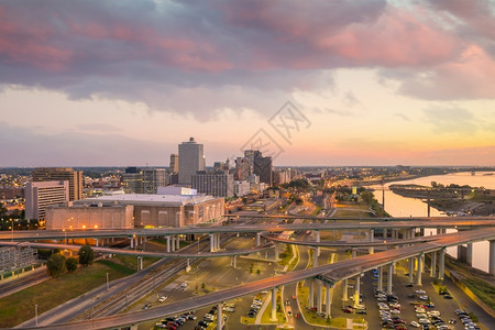 天空美国田纳西孟菲斯市中心的空景象建筑学旅行图片