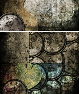 具有古董时钟的抽象背景征历史倒数背景图片