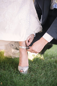 新娘鞋新娘的婚鞋特写背景