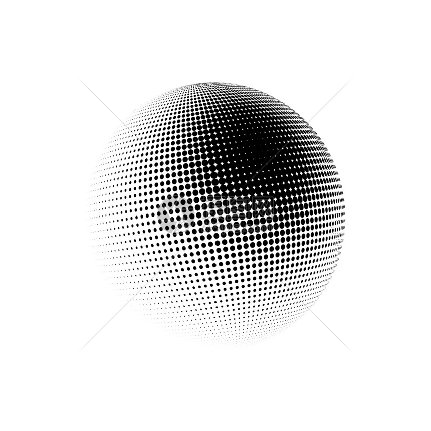 半色调球体点缀矢量图圆形半色调案点徽标矢量图几何的领域数字图片