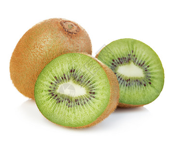 Kiwi结实水果以白色背景隔离甜点剪下目的图片