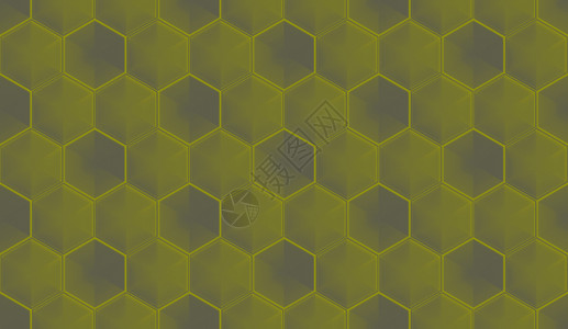 3dREendeirng无缝深黄色六边形图案象的横幅蜂窝图片