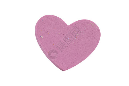 爱心眼小果冻球健康幸福白背景中孤立的粉红心脏设计图片