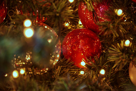 装饰假期圣诞闪光球易腐季节图片