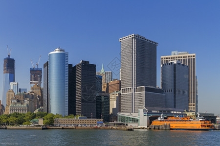 都会摩天大楼纽约市线和街头观景商业图片